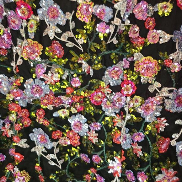 New Mac Duggal 20474 Black Sequin/Embroidered  Embellished A Line Dress (22W) - Picture 6 of 16